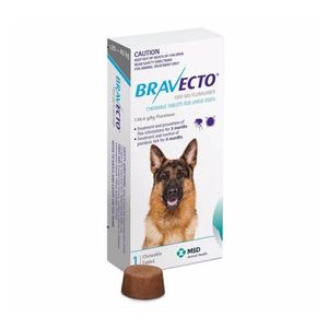 Bravecto 1000 Mg 1 Tab 20 Kg 40 Kg
