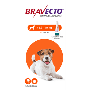 Bravecto Spot On Dog 250 Mg 4.5-10 Kg