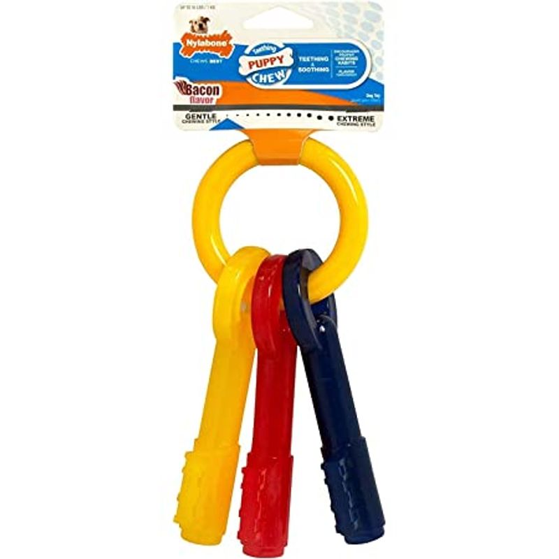 NYLABONE-PUPPY-CHEW-LLAVES-X-SMALL-TOCINO-REF.N219PNB