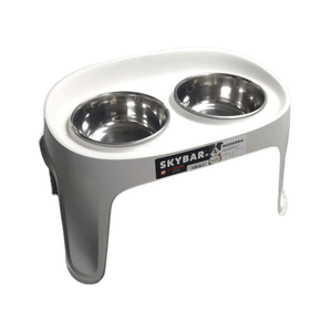 Comedero Doble Elevado Mediano Skybar Moderna