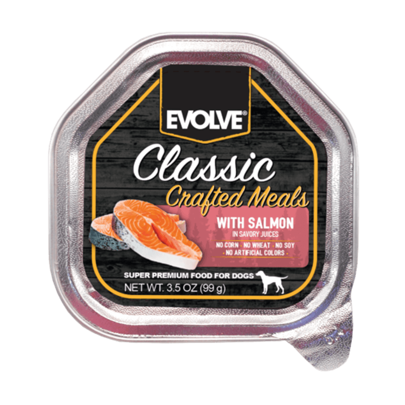 EVOLVE-DOG-CLASSIC-BANDEJA-CRAFTED-MEALS-SALMON-3.5-OZ-REF.700930EVO