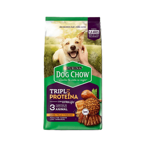 Dog Chow Adultos Triple Proteína Sin Colorantes
