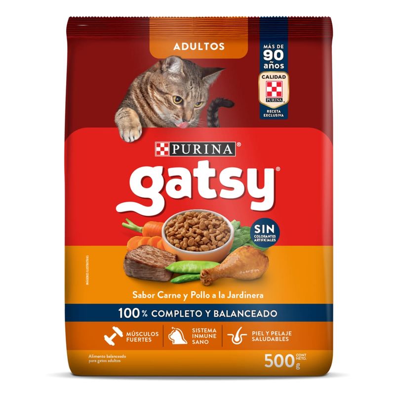 gatsy-comida-para-gatos-sabor-pollo-y-carne-500gr-frontal