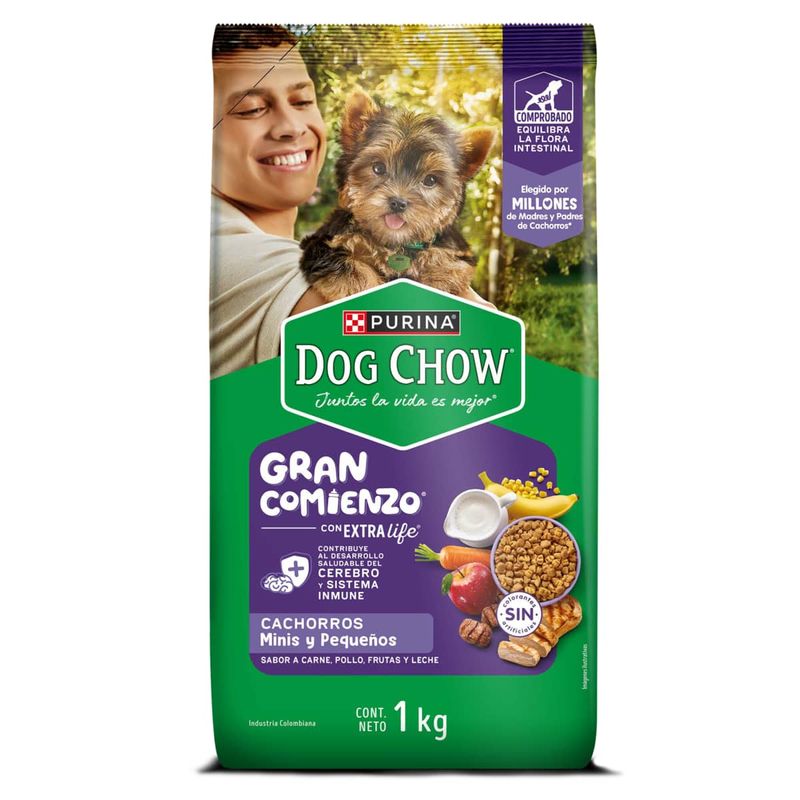 dog-chow-comida-para-perros-gran-comienzo-cachorros-minis -y-pequenos-1kg-frontal
