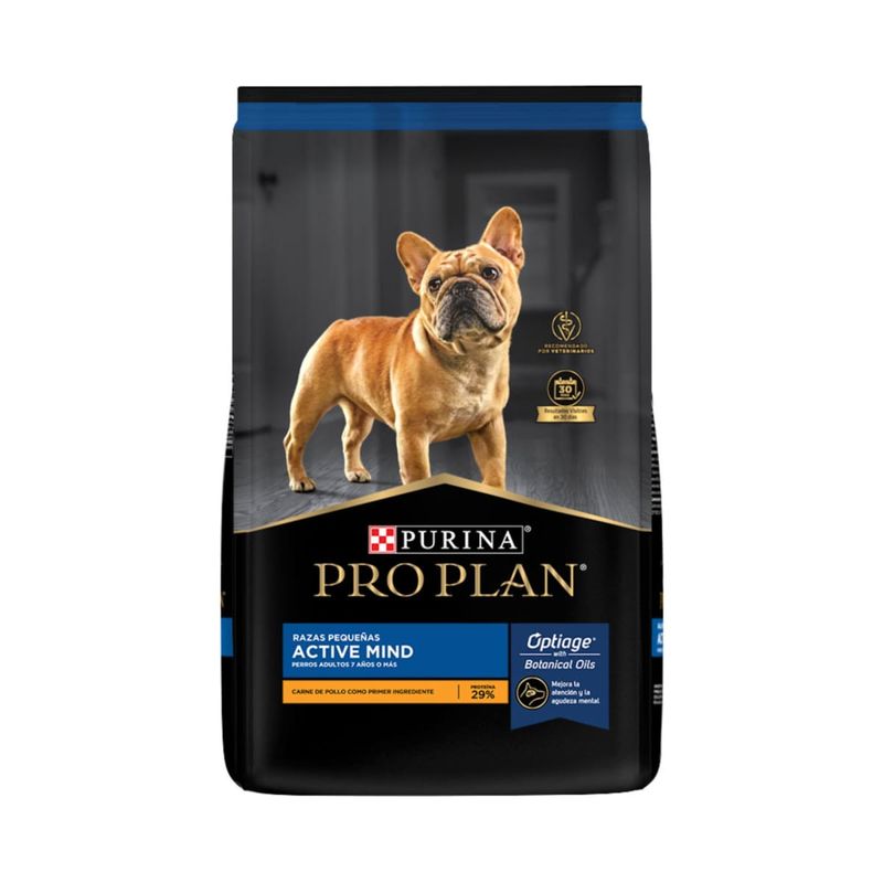 Pro-Plan-Alimento-Para-Perros-Adultos-Razas-Pequenas-Active-Mind-1Kg-Frontal