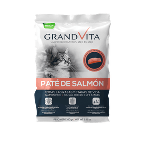 Grand Vita Alimento Humedo Para Gato Paté Salmón